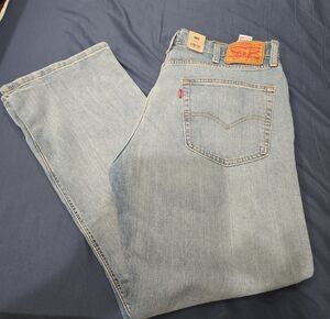 Levi's Men's Light Wash Straight Jeans - Pale Blue Denim